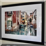 A14. Framed Venice photograph. 33”h x 43”w 